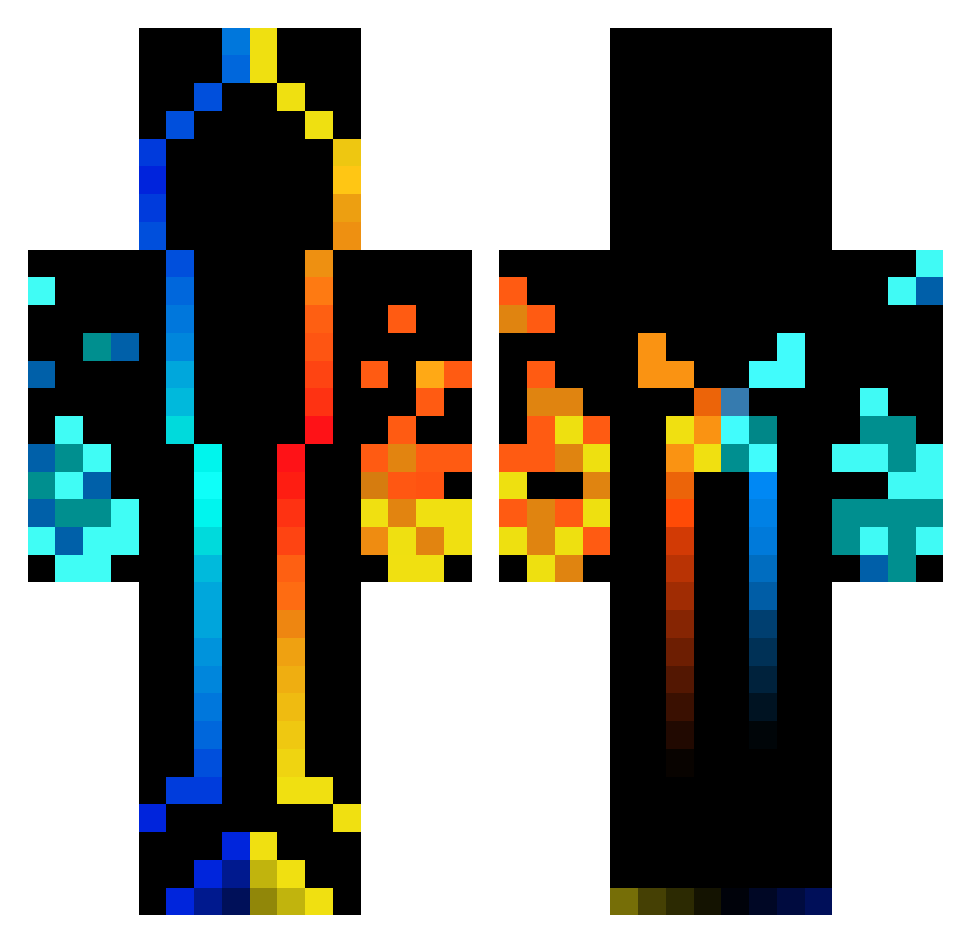 MineWilliam Minecraft skin, front and back view