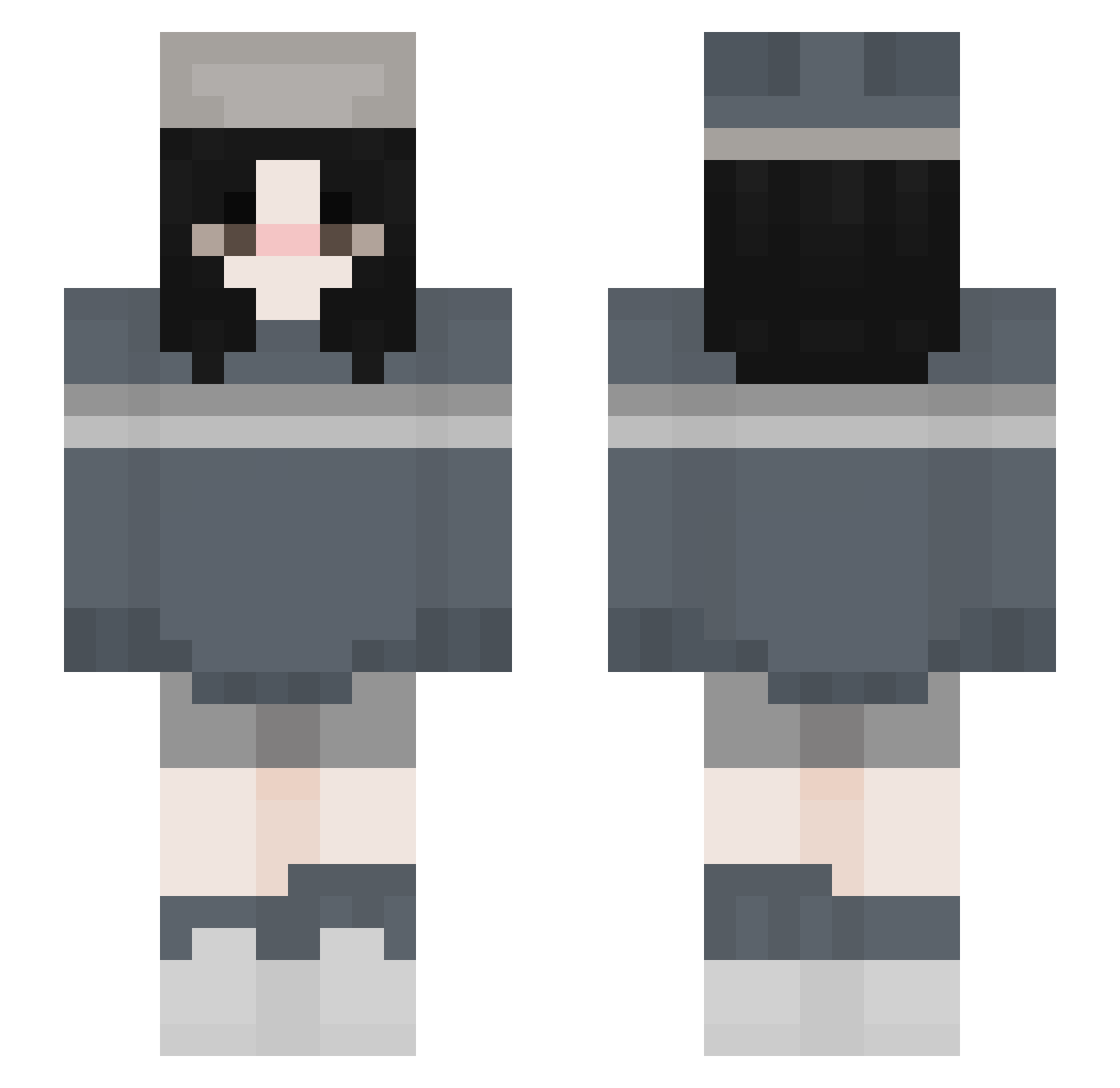 1ovebug Minecraft skin, front and back view
