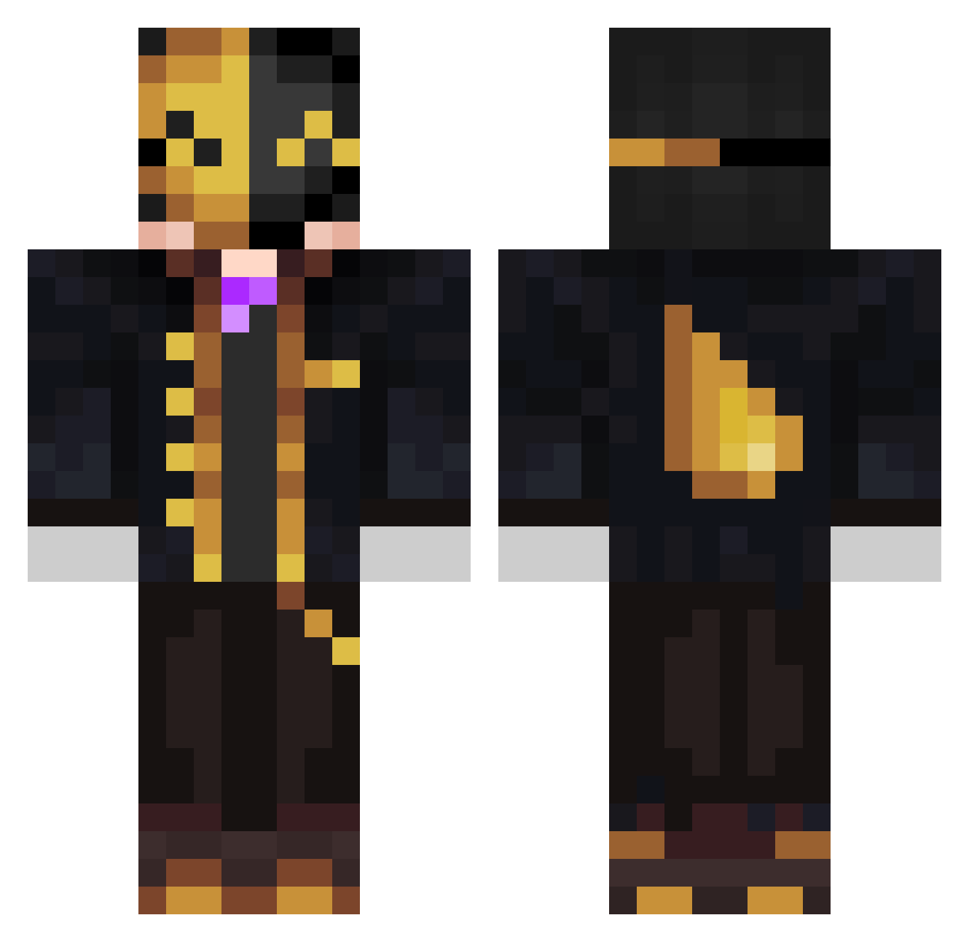 RobertYag333 Minecraft skin, front and back view