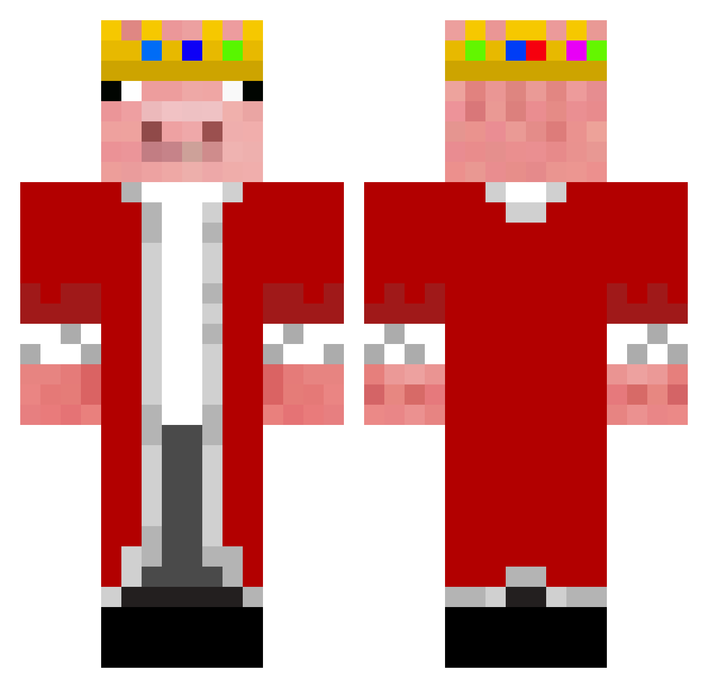 TAKAGISAN007 Minecraft skin, front and back view