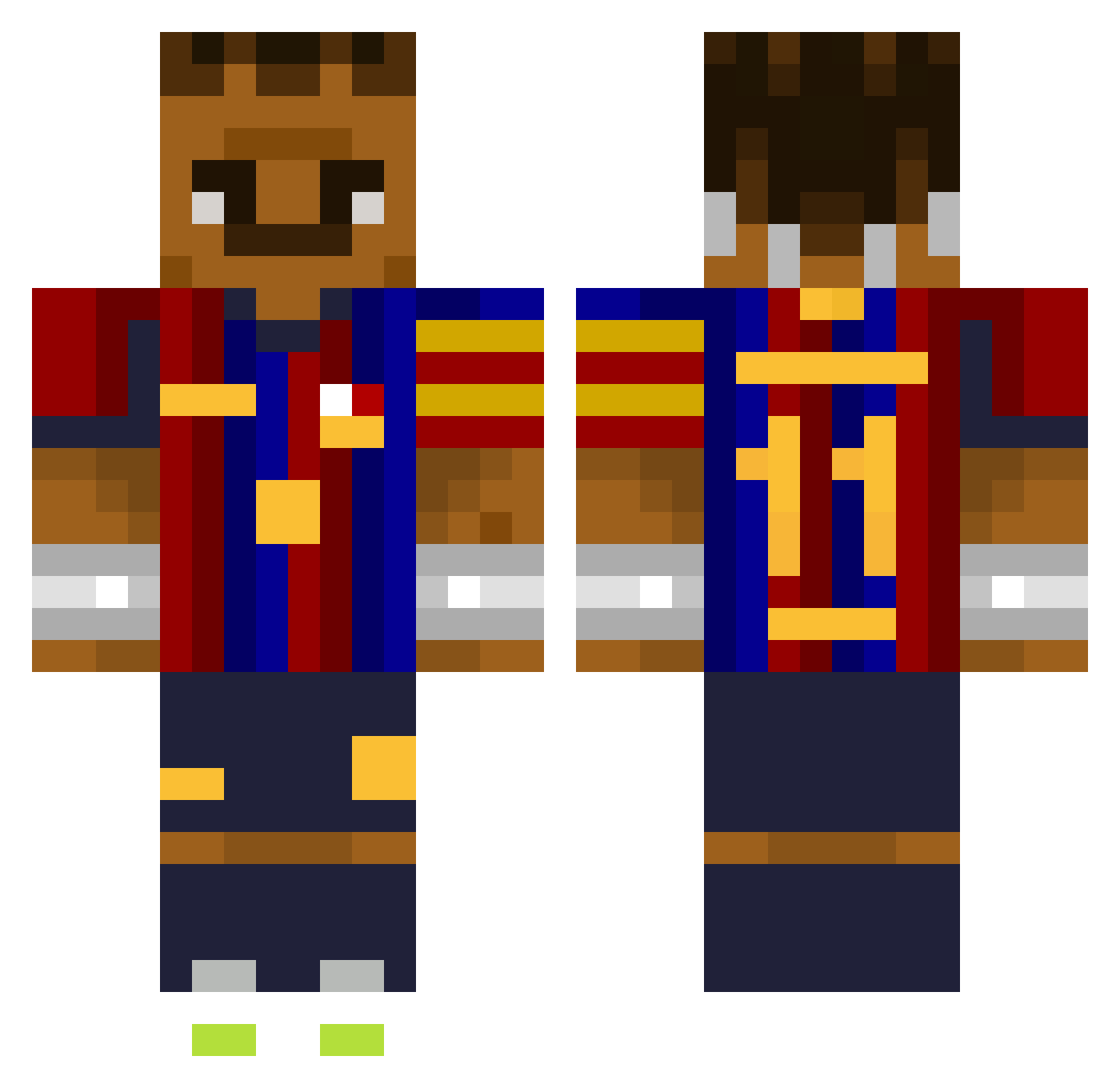 kuuhrel Minecraft skin, front and back view