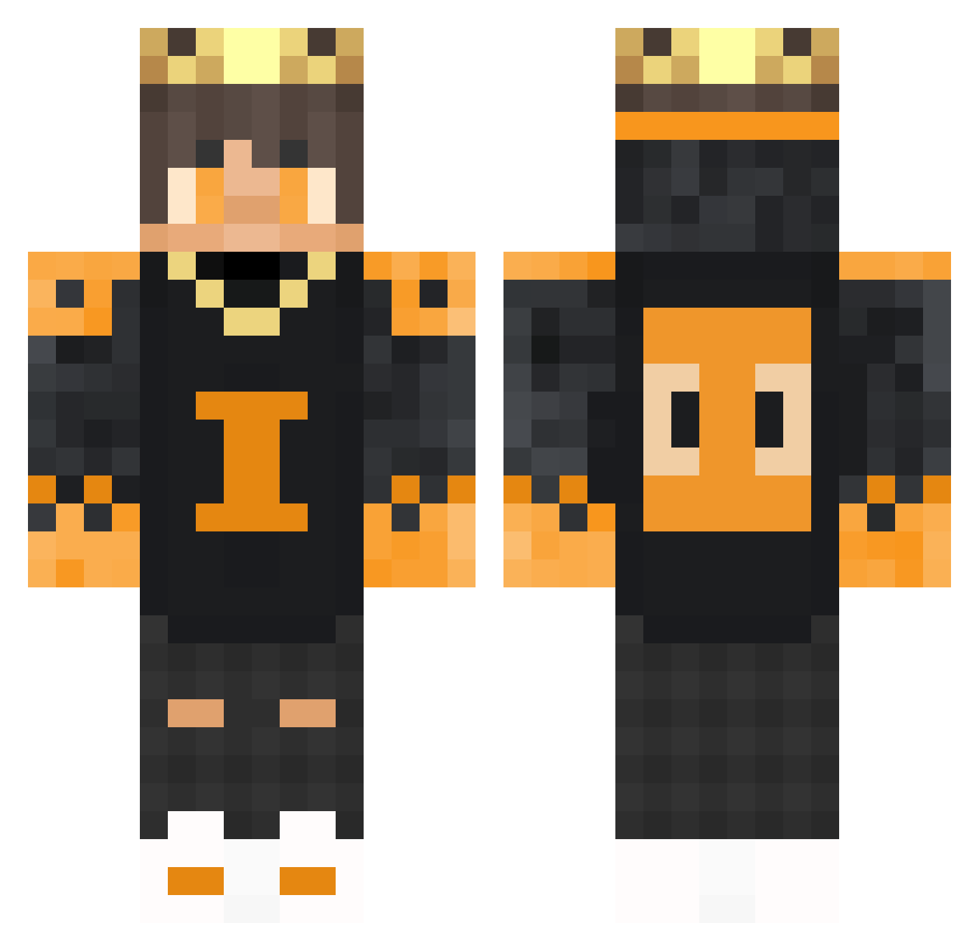 FatherNotFound Minecraft skin, front and back view