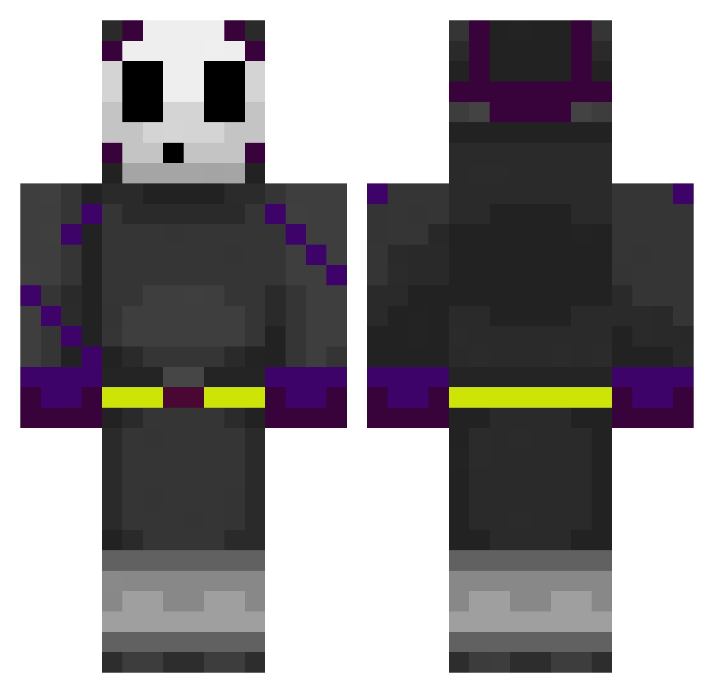 Lorry013 Minecraft skin, front and back view