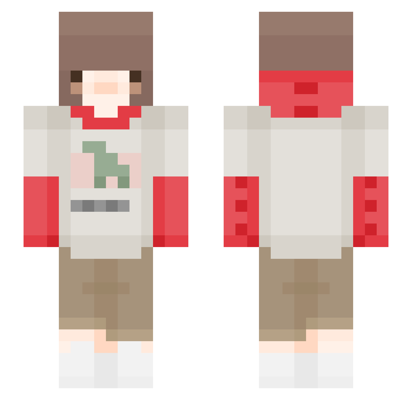 indigo_calico Minecraft skin, front and back view