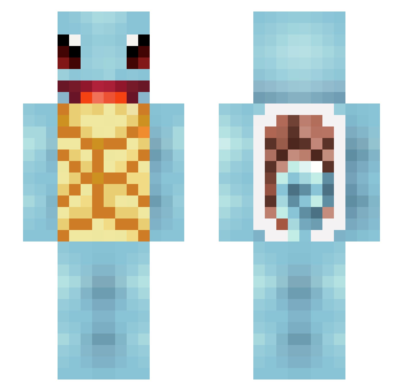 DifferentKxbaa Minecraft skin, front and back view