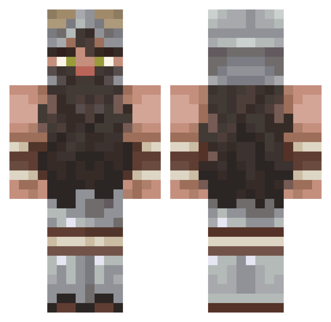 njmbrollie Minecraft skin, front and back view