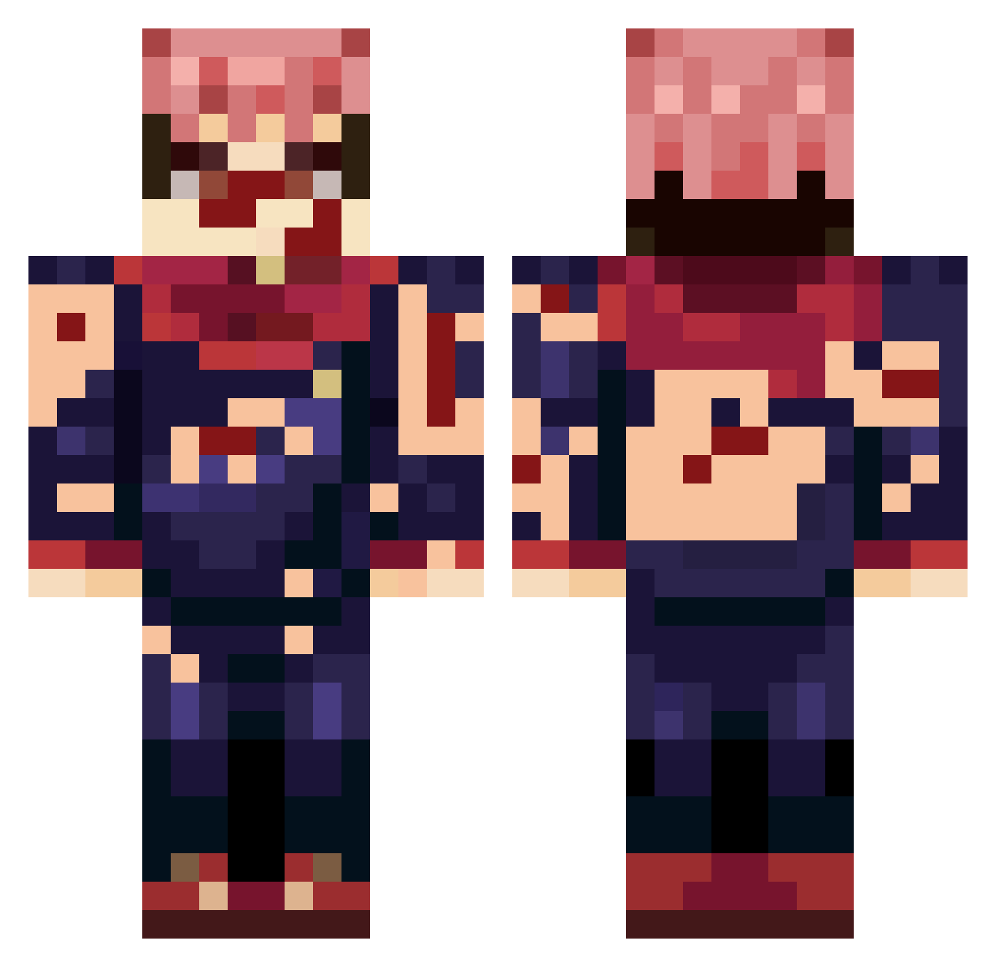 mohanadjam Minecraft skin, front and back view