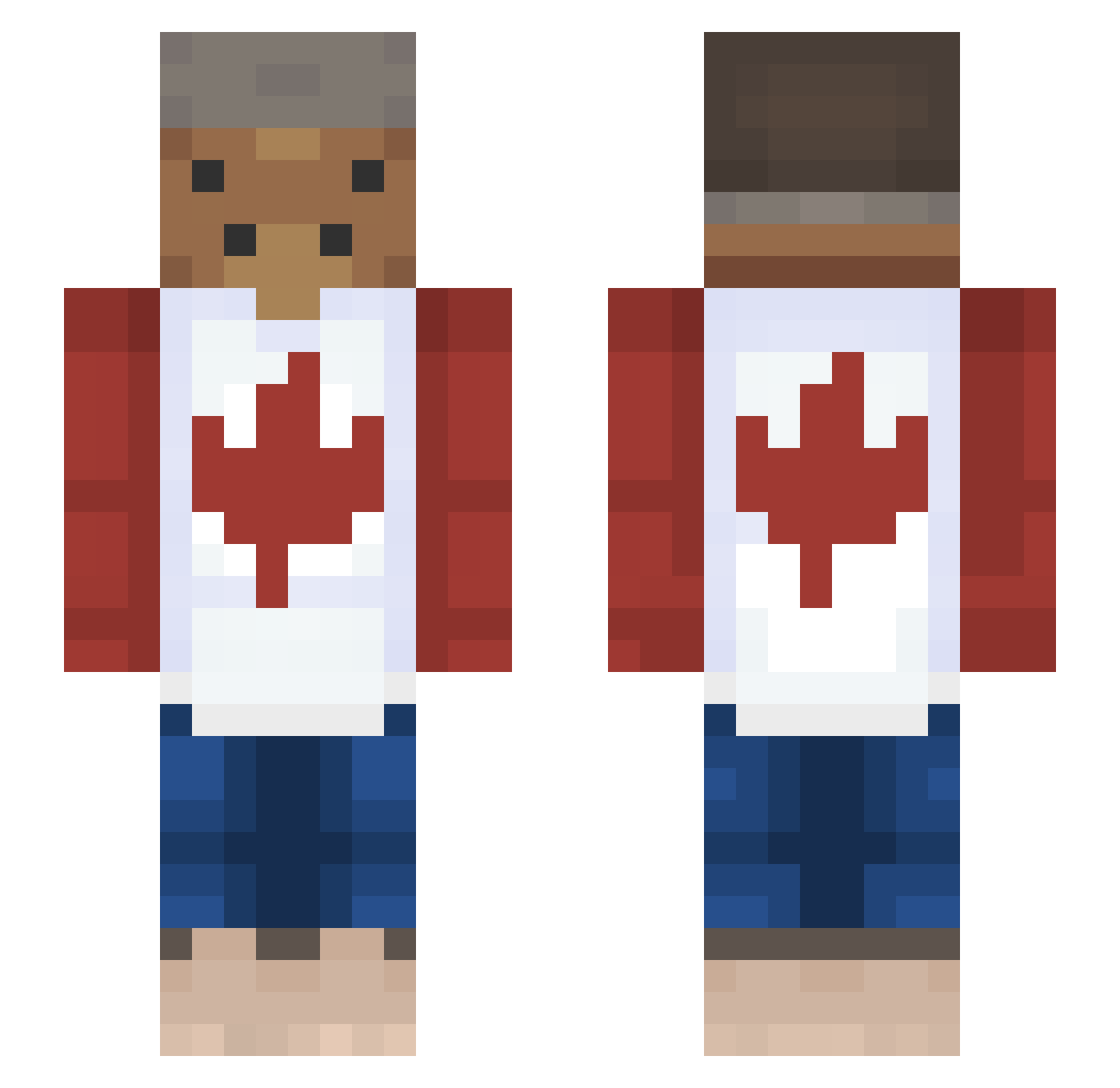 dragobloodfist11 Minecraft skin, front and back view