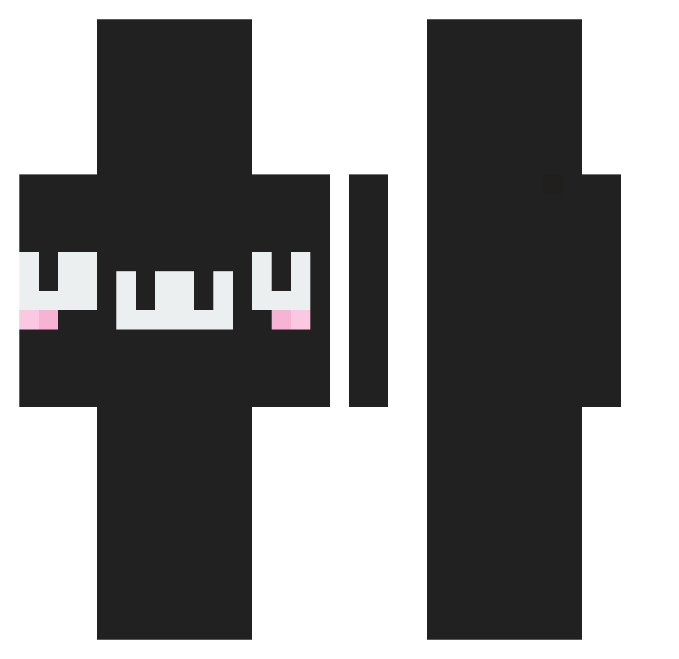 ptaus Minecraft skin, front and back view
