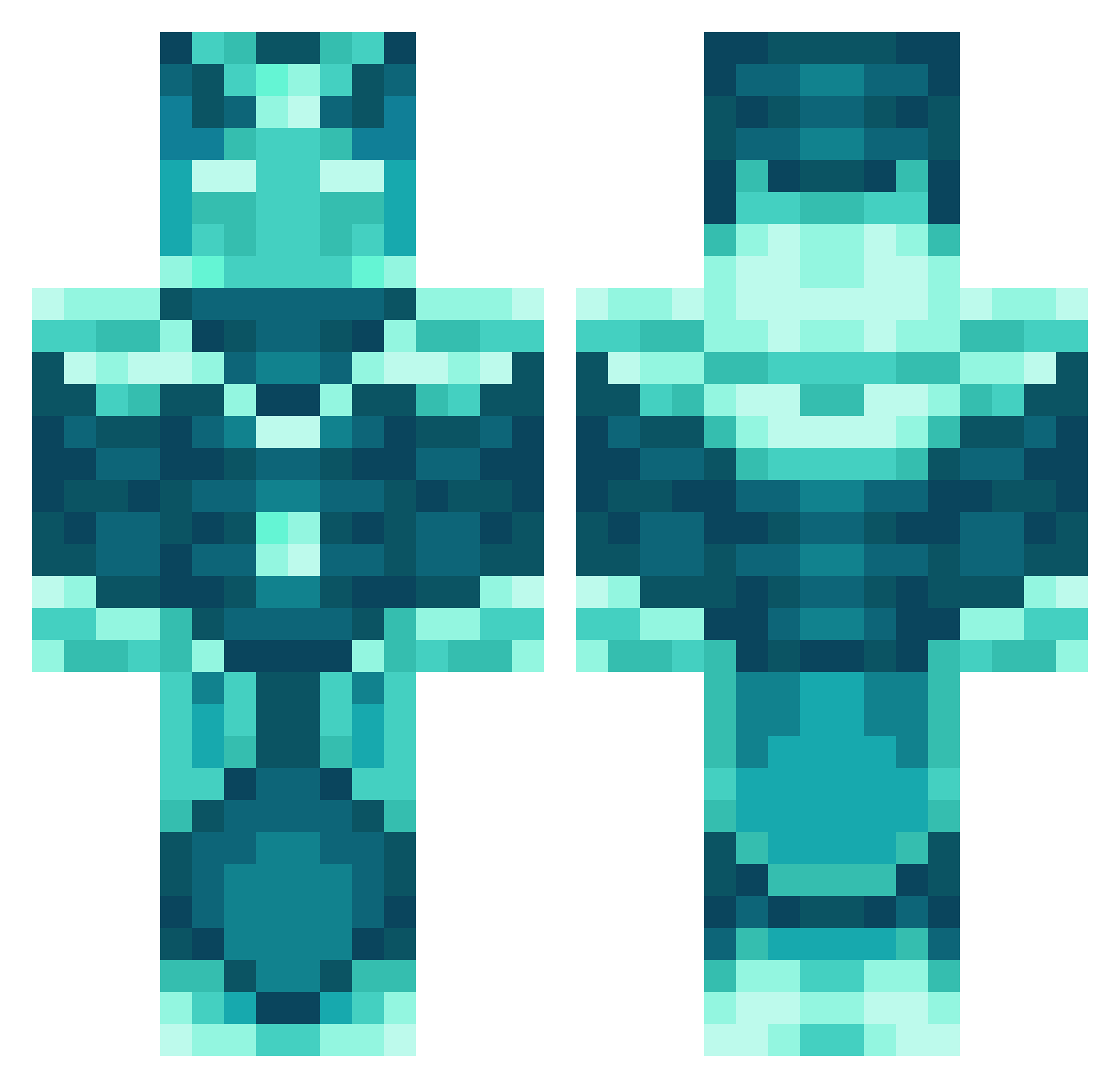 MR_R0N Minecraft skin, front and back view