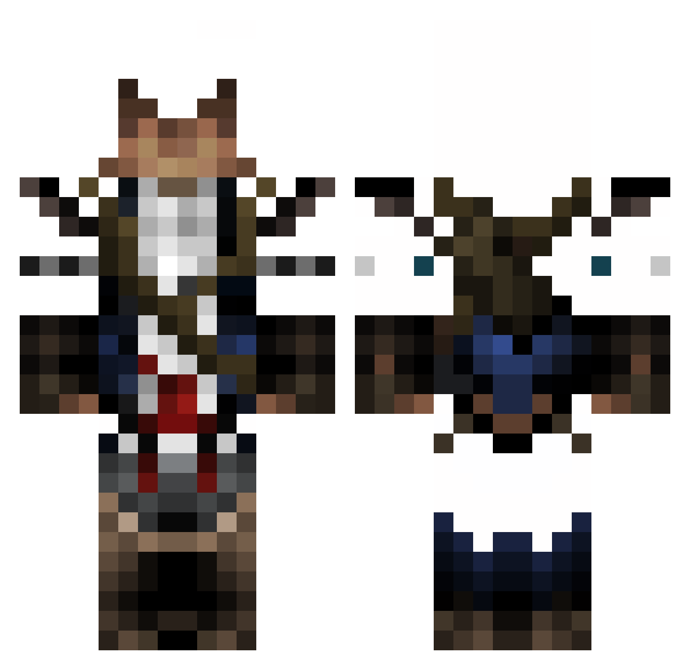 morocem Minecraft skin, front and back view