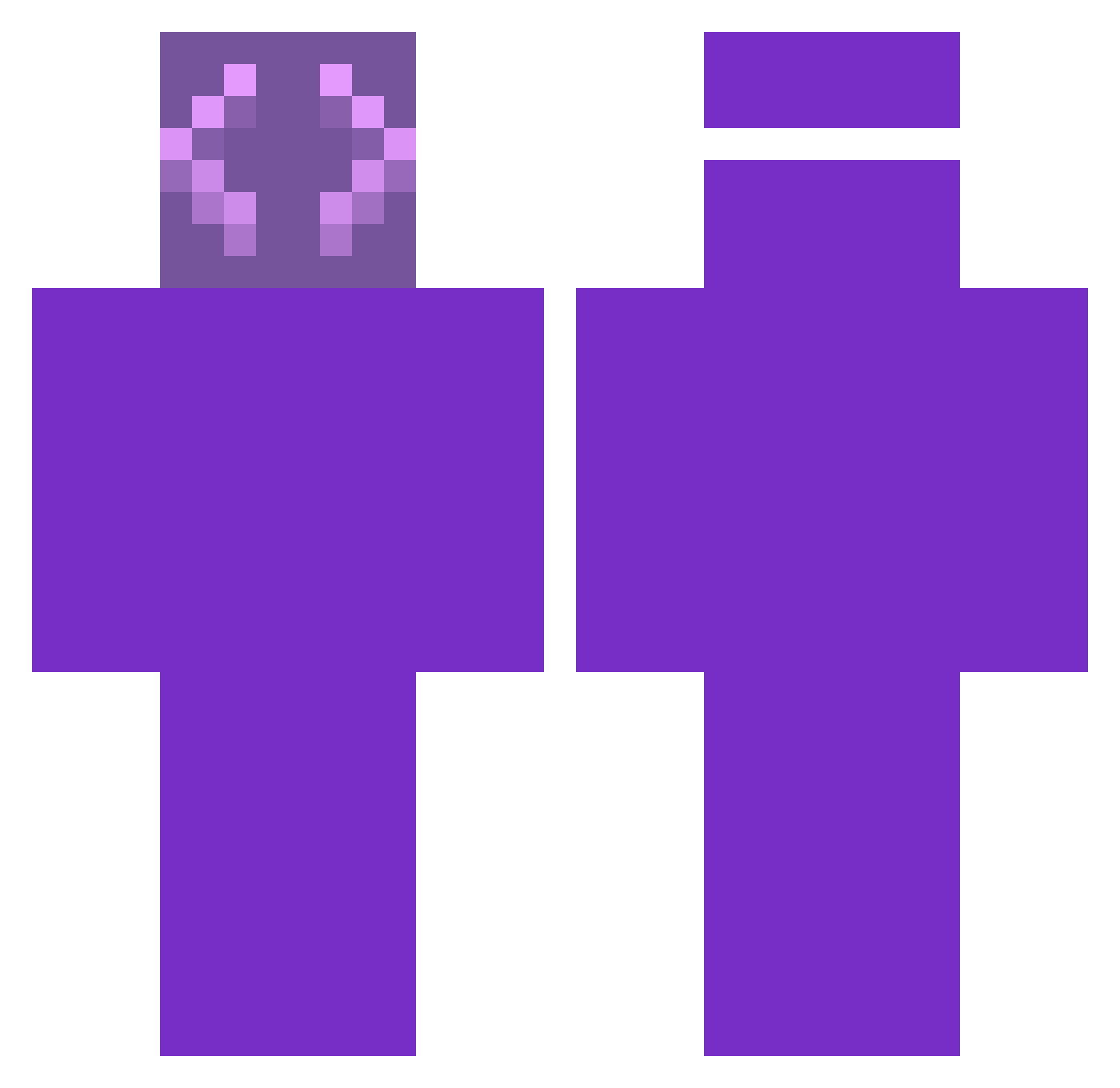 chacobutrealone Minecraft skin, front and back view