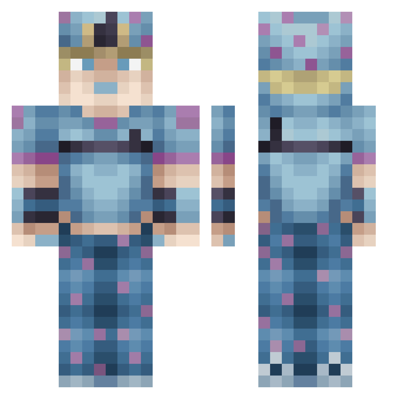 SpexWyd_ Minecraft skin, front and back view