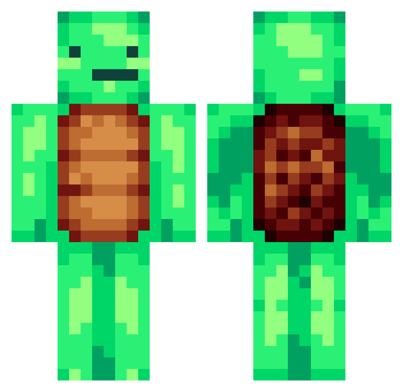nicopico18 Minecraft skin, front and back view