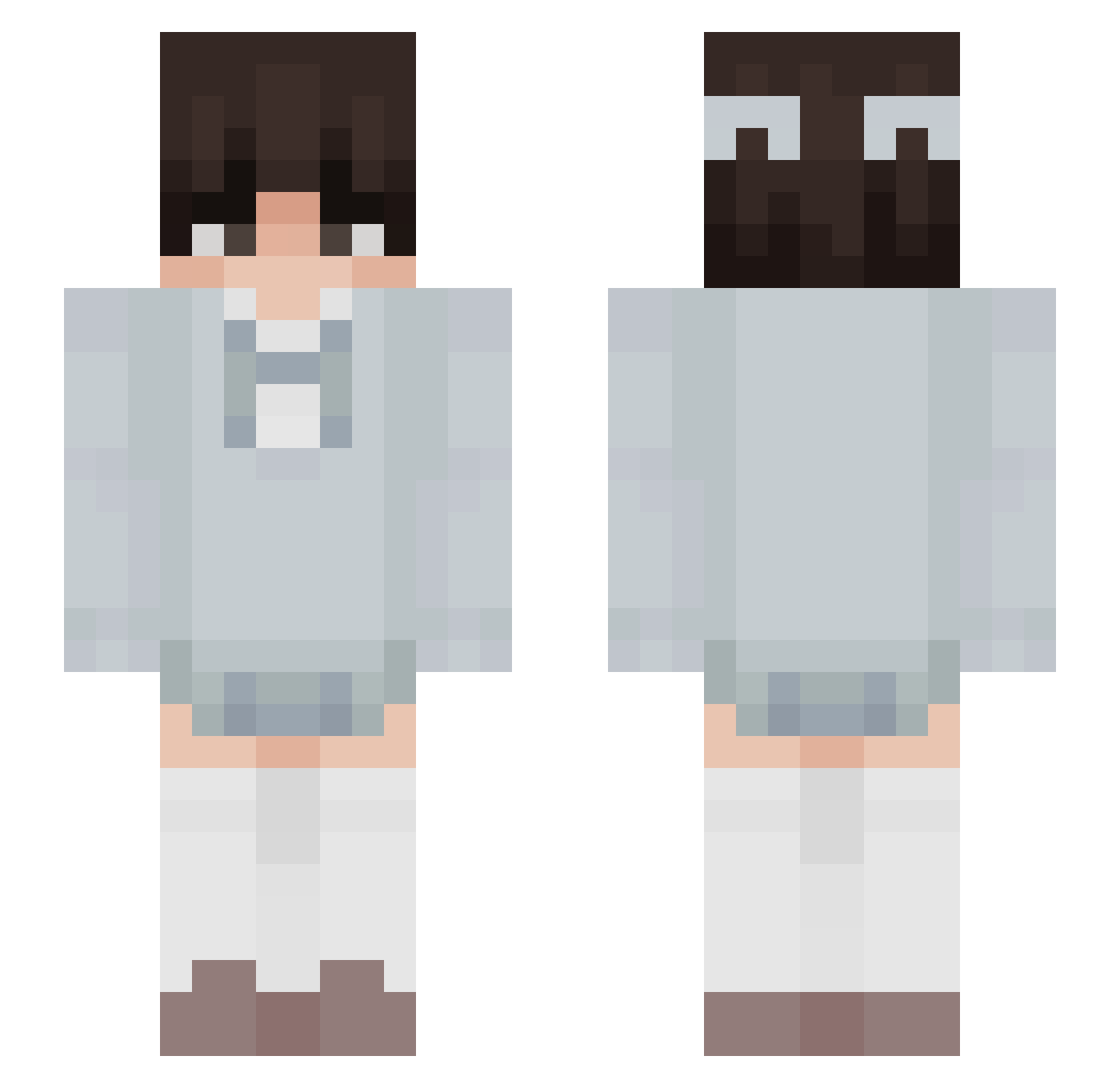 XxLionelYTMC65xX Minecraft skin, front and back view