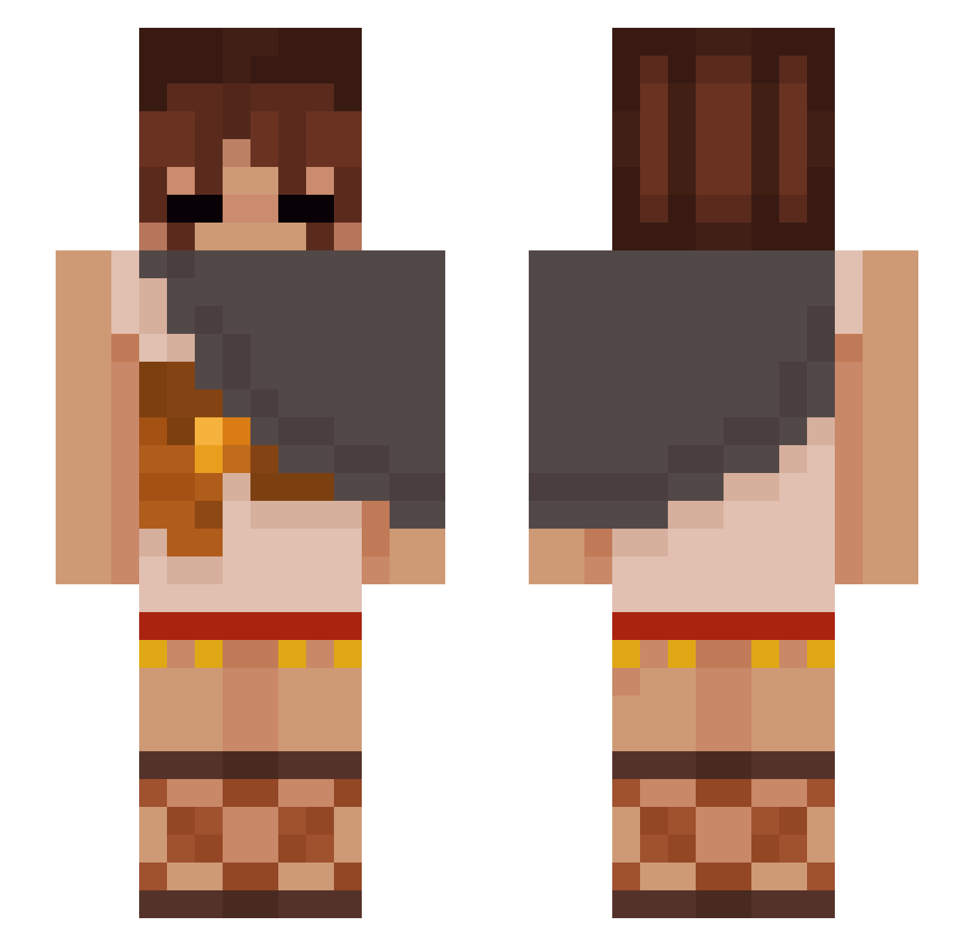 CaptnTJ Minecraft skin, front and back view