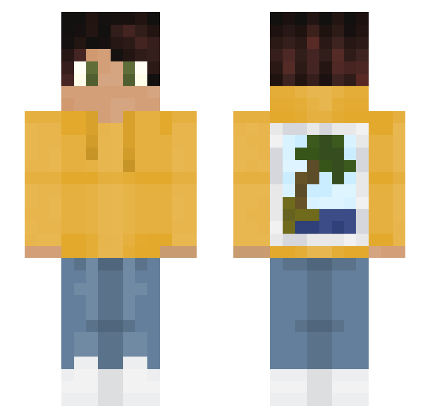 IkeCream2 Minecraft skin, front and back view