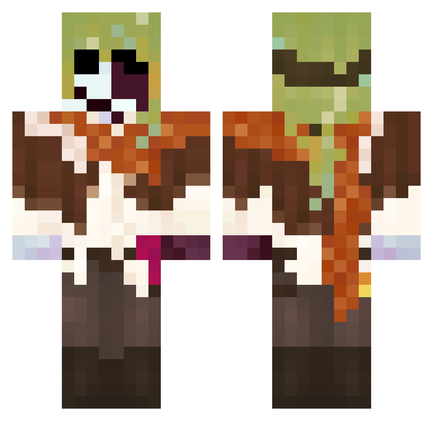 darylwithaspoon Minecraft skin, front and back view