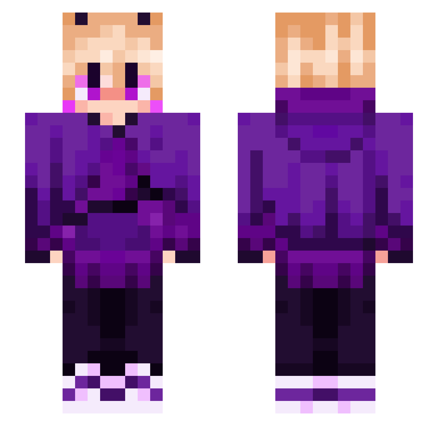 flowtrims Minecraft skin, front and back view