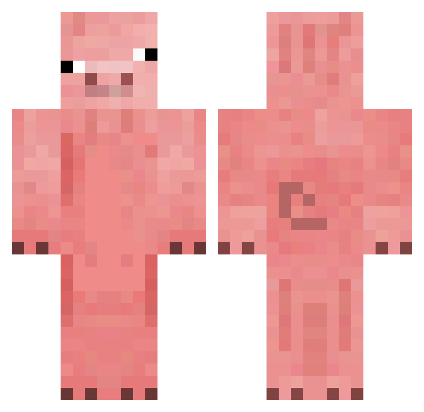 porco99 Minecraft skin, front and back view