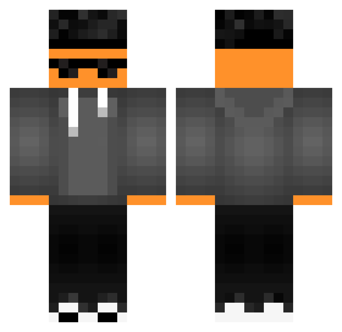 Lucifyisbetter Minecraft skin, front and back view