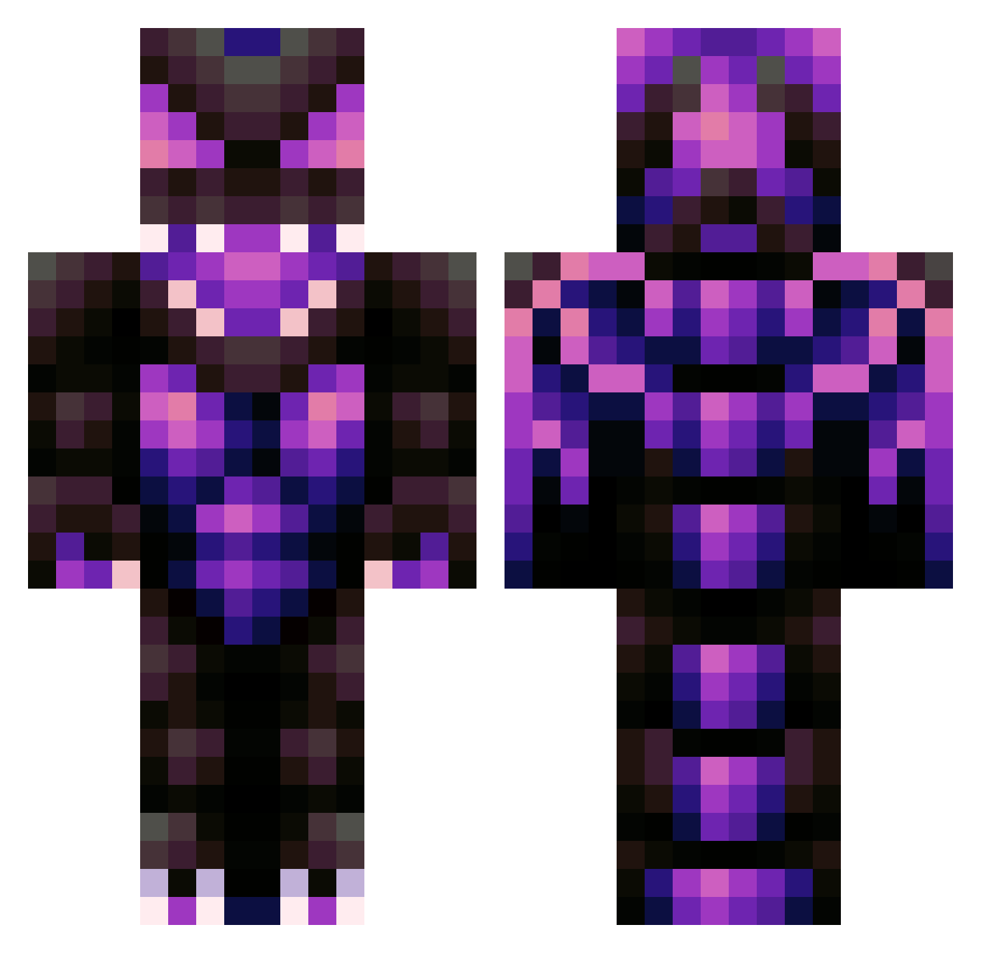 Naibaf546 Minecraft skin, front and back view