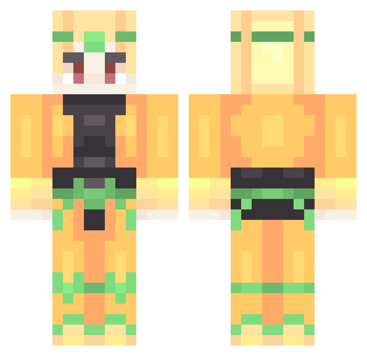 GhostPhantom7 Minecraft skin, front and back view
