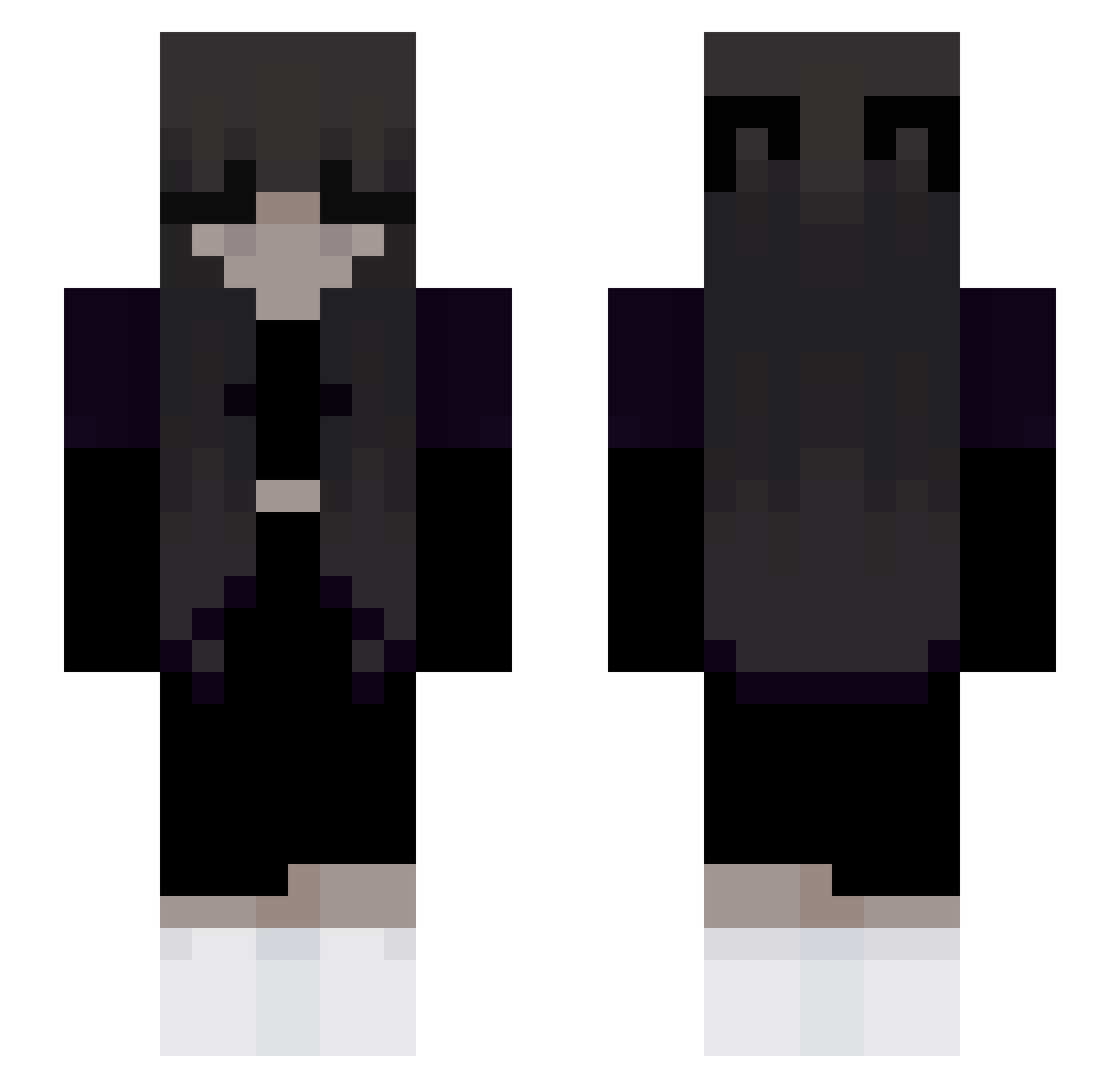 WitheredFl0wer Minecraft skin, front and back view
