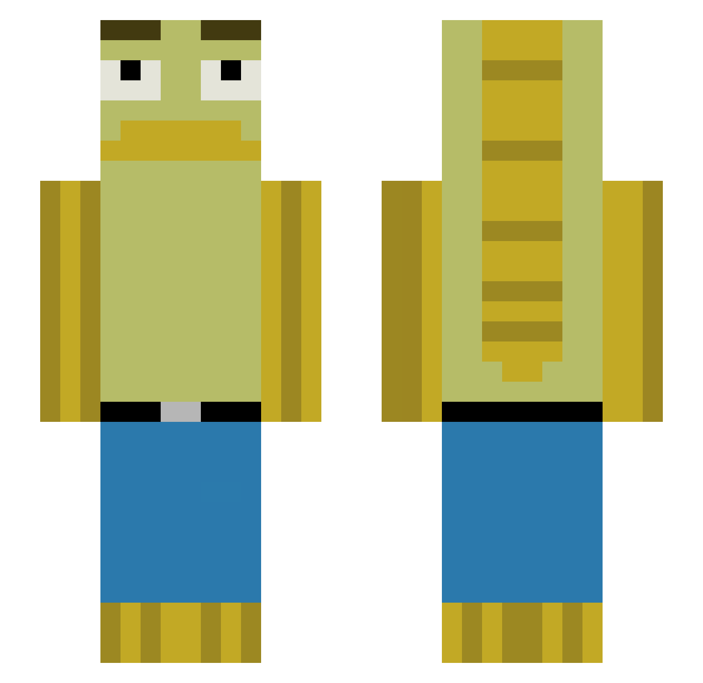 iAmAmazing Minecraft skin, front and back view