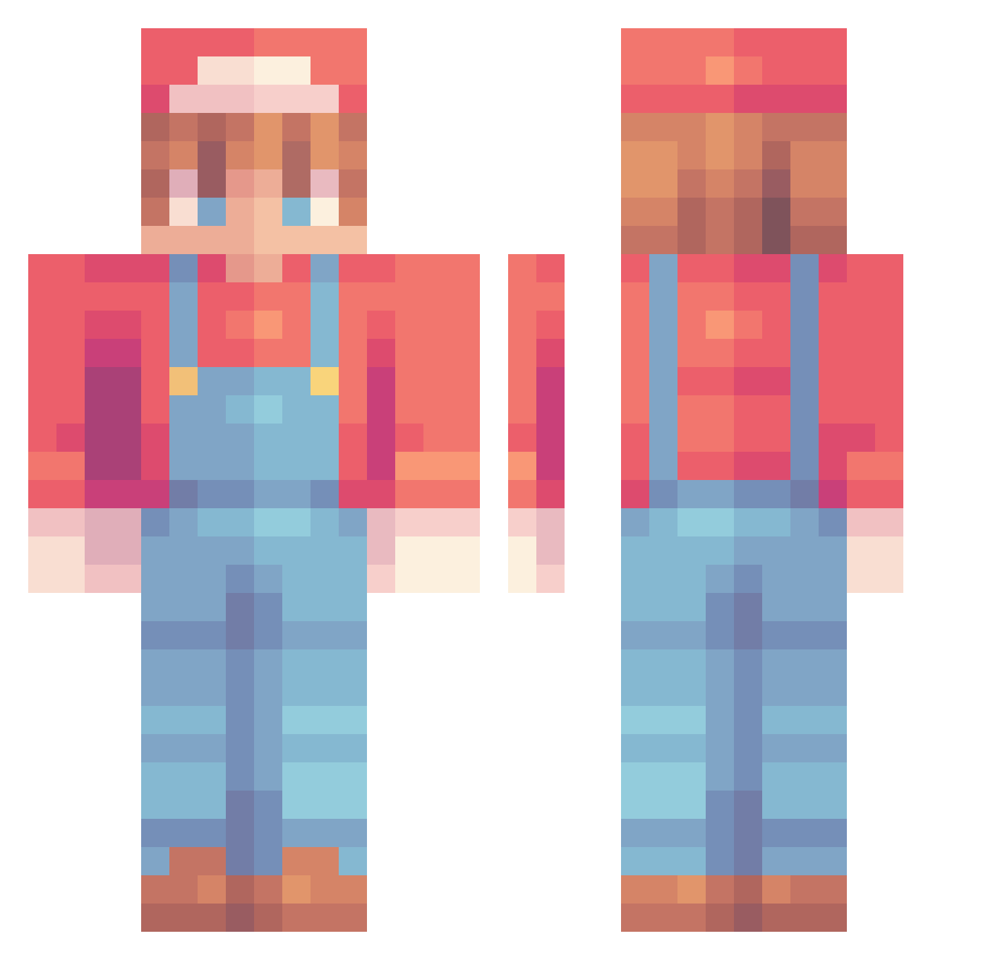 syl3nt Minecraft skin, front and back view