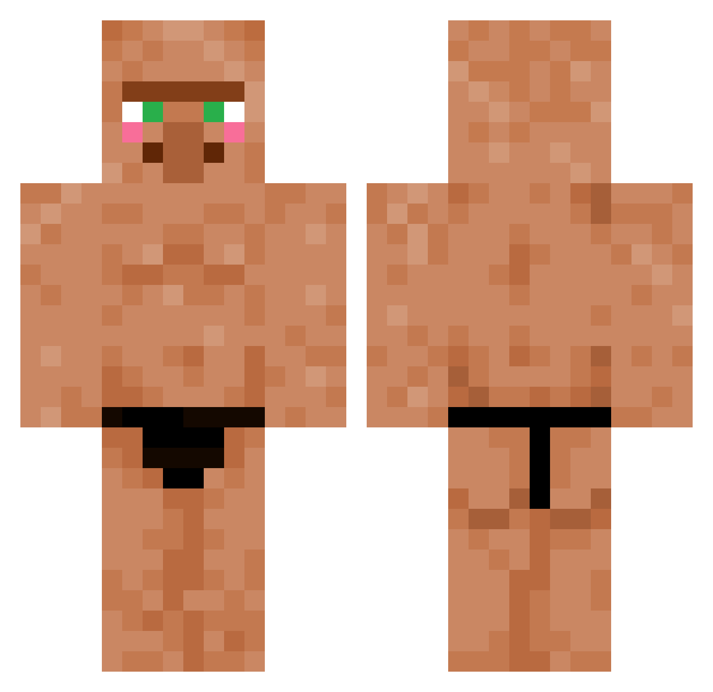 ____Arron____ Minecraft skin, front and back view