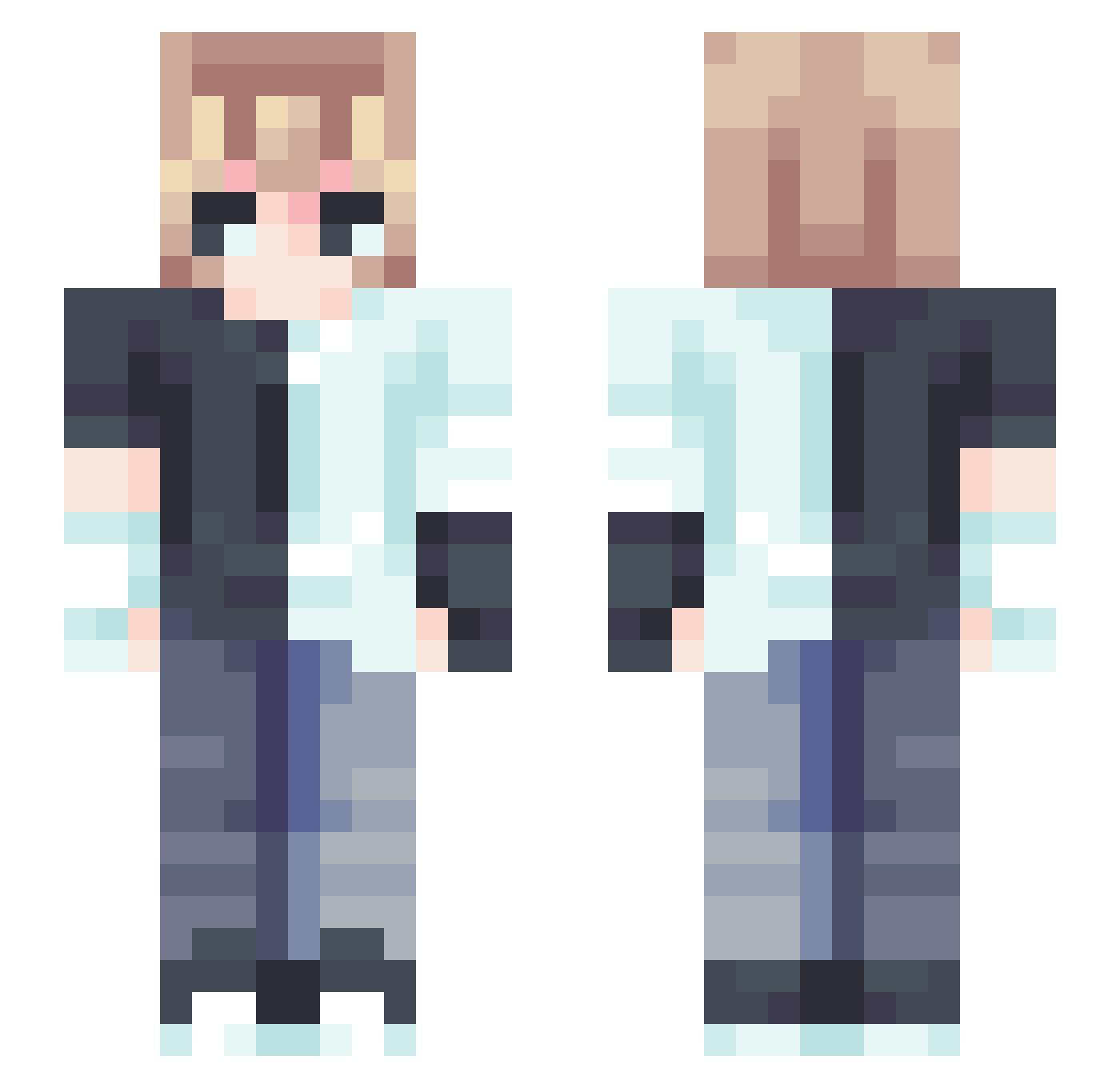 xstarr15 Minecraft skin, front and back view