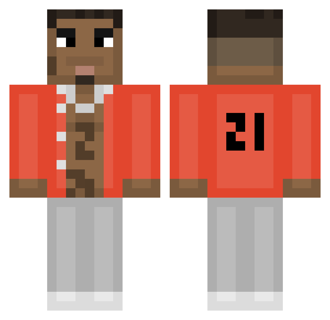 just12368 Minecraft skin, front and back view