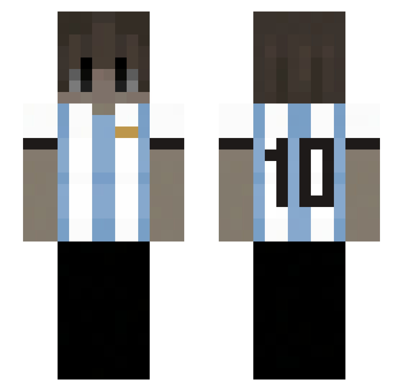 JLuck_ Minecraft skin, front and back view