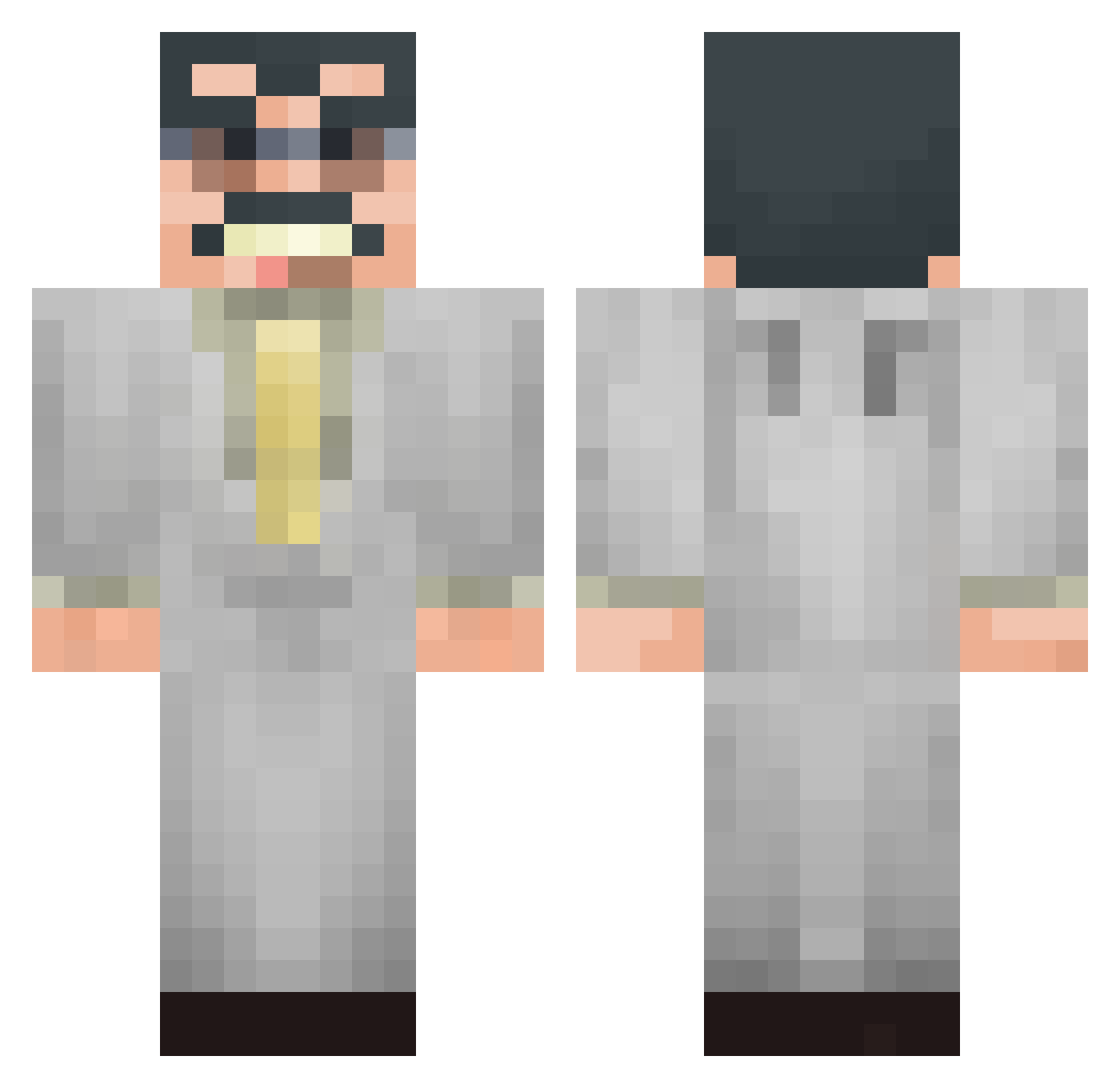 ZeusEstonia Minecraft skin, front and back view