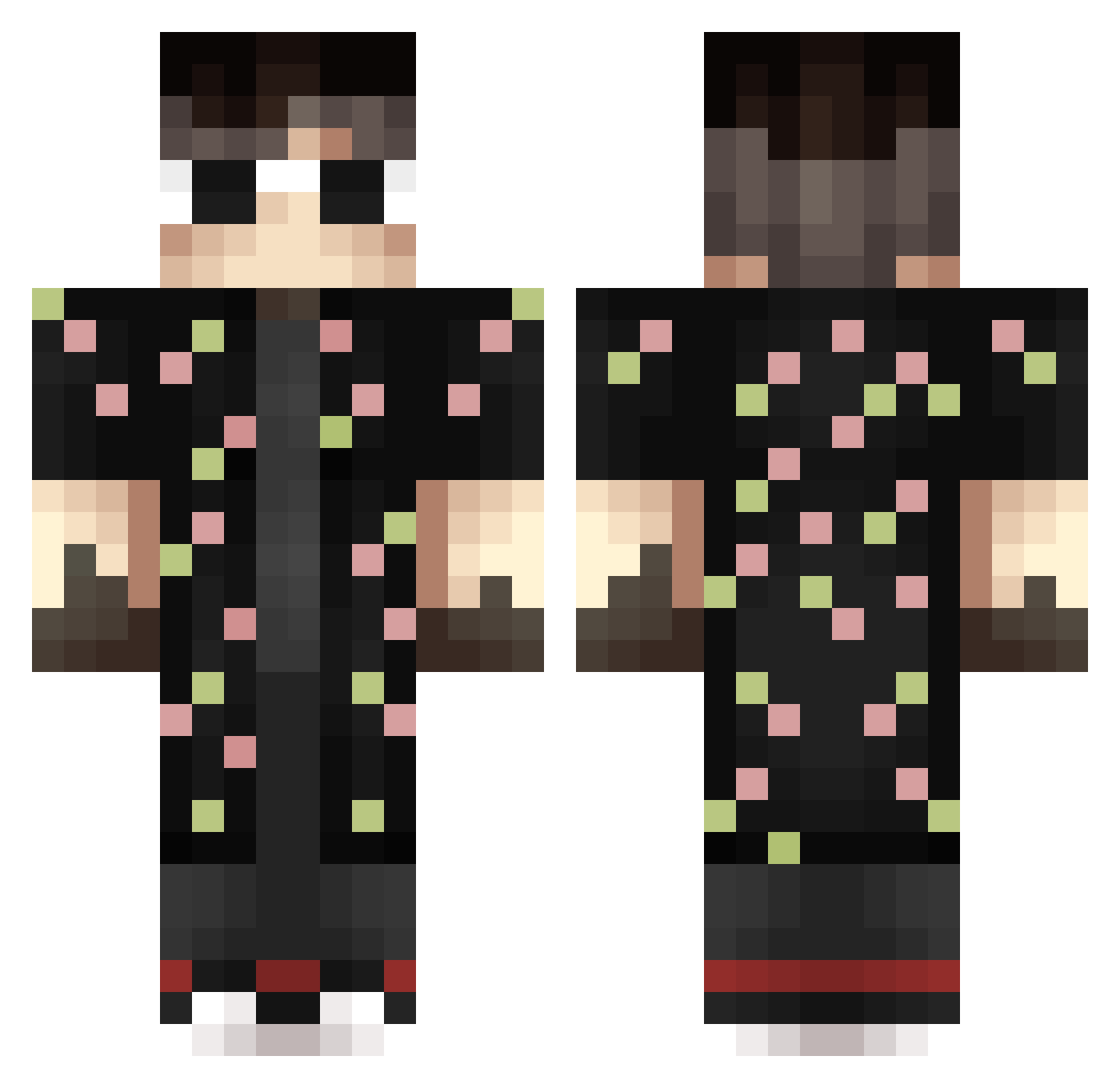 Moamenlt17 Minecraft skin, front and back view