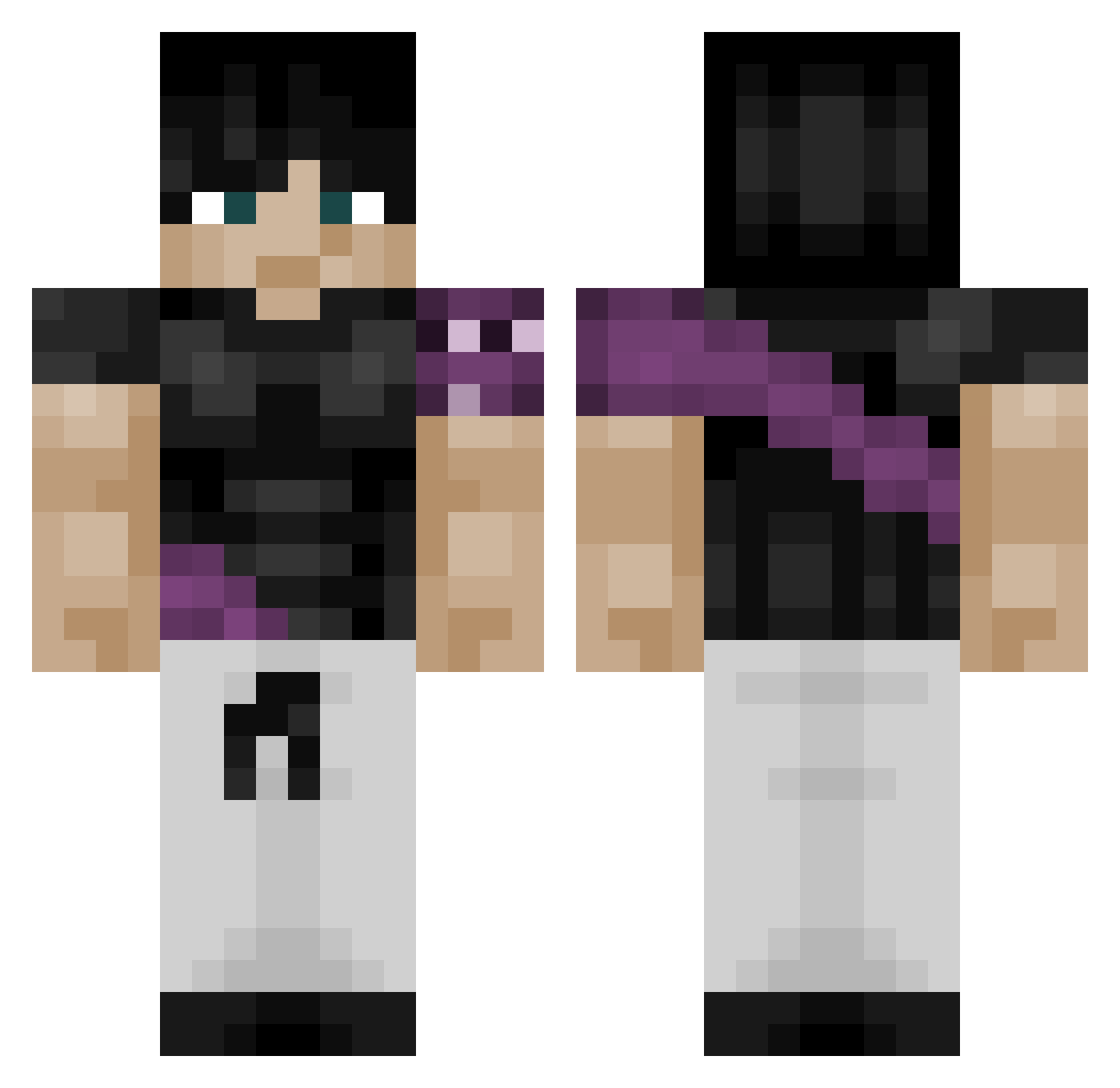 slippy Minecraft skin, front and back view