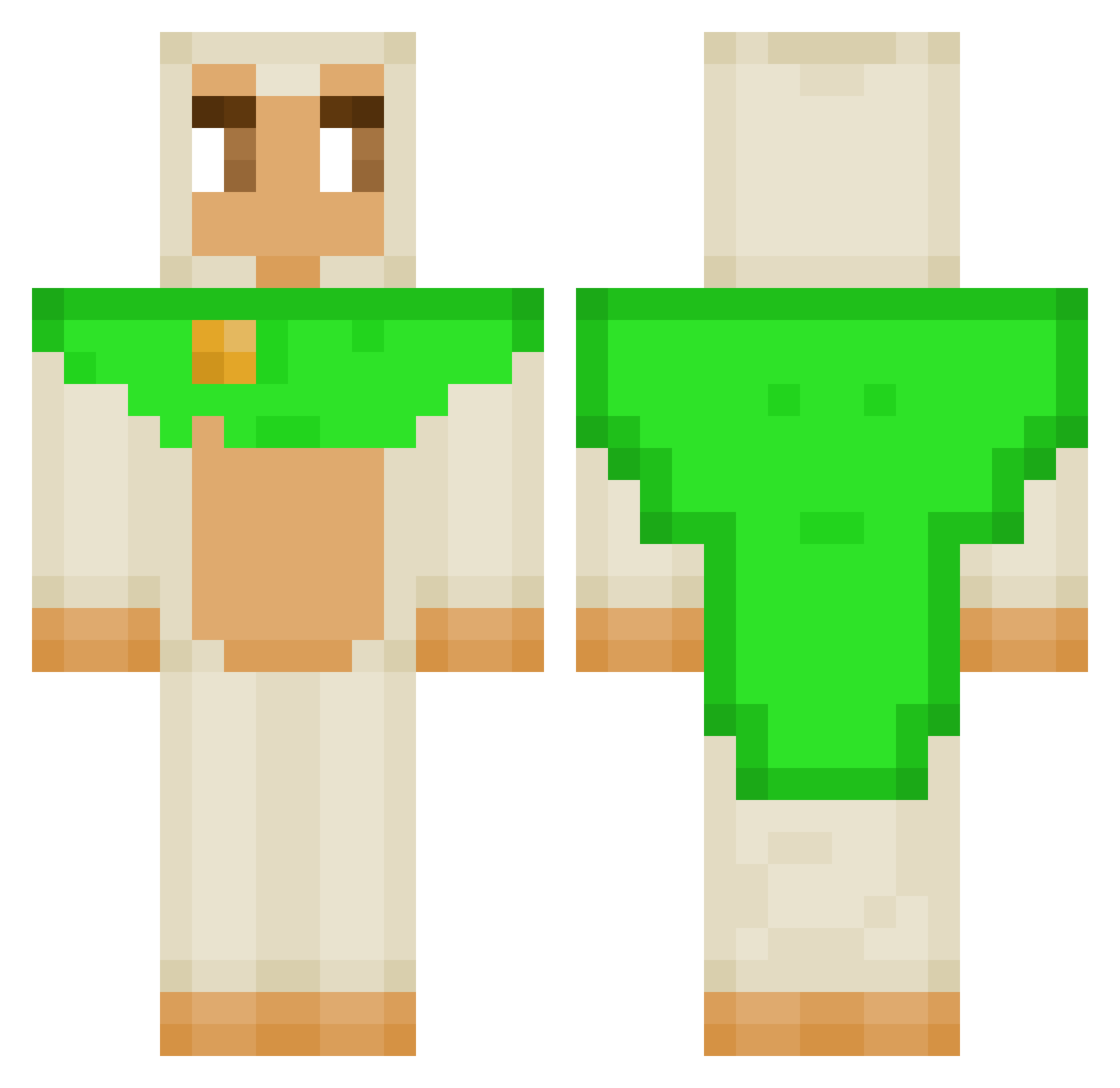 ArtfulCube24189 Minecraft skin, front and back view