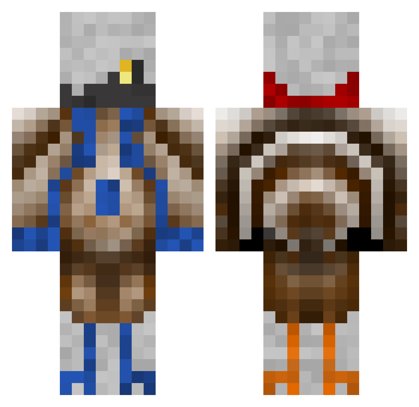Staminaaa Minecraft skin, front and back view