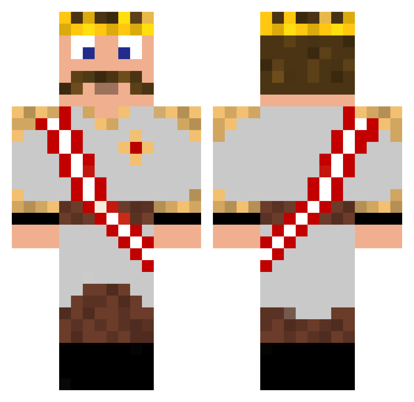 Nami100 Minecraft skin, front and back view