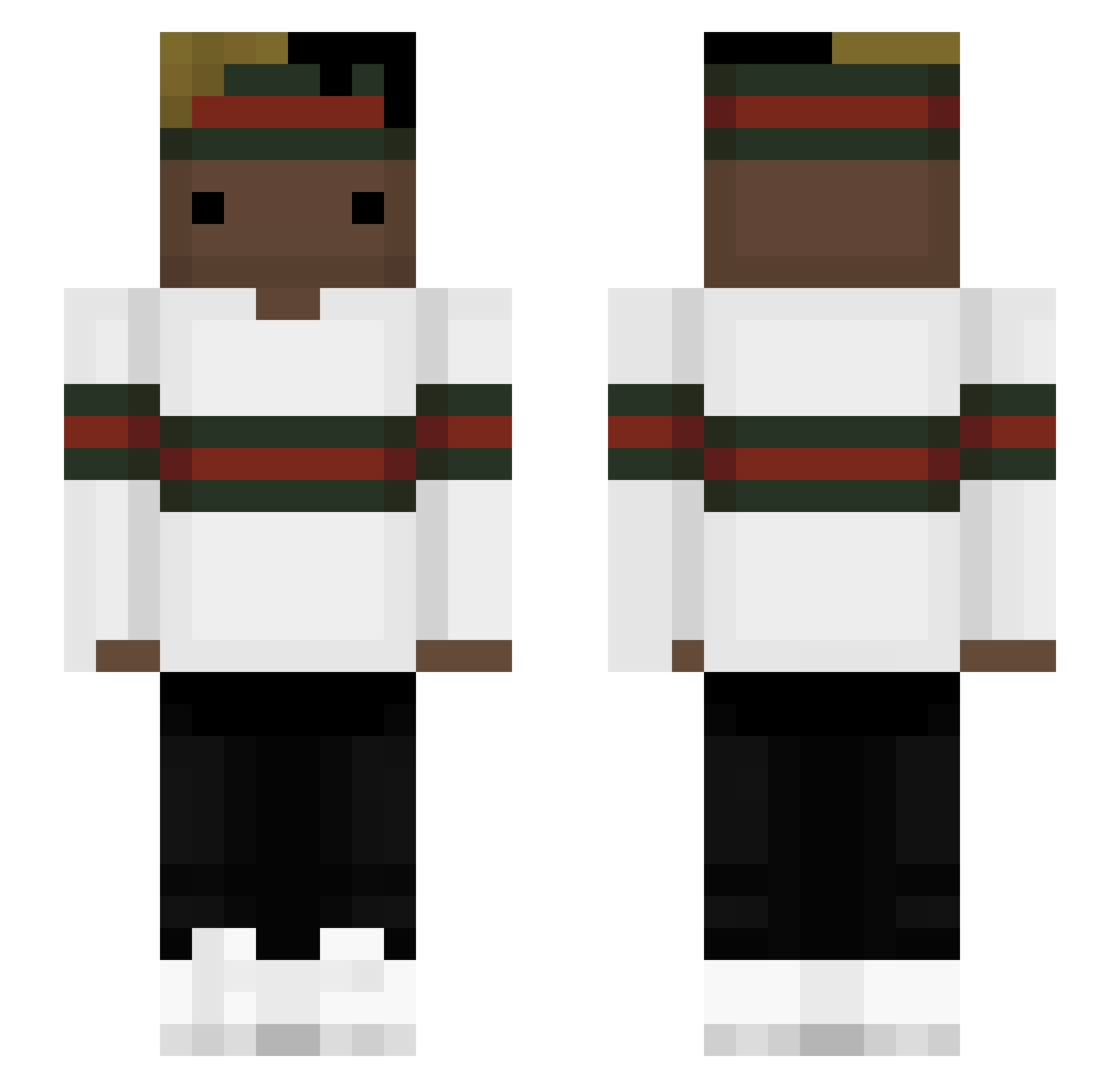 SmellOfHeather Minecraft skin, front and back view