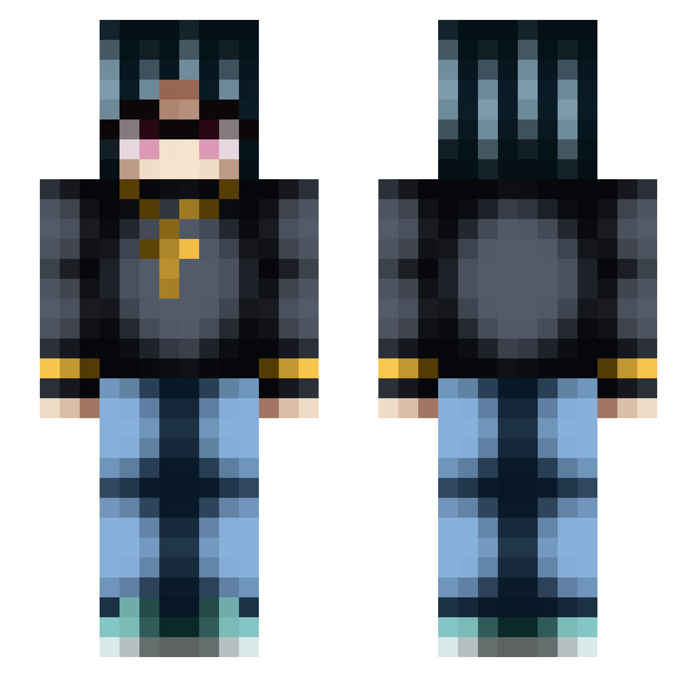 CesarMori Minecraft skin, front and back view