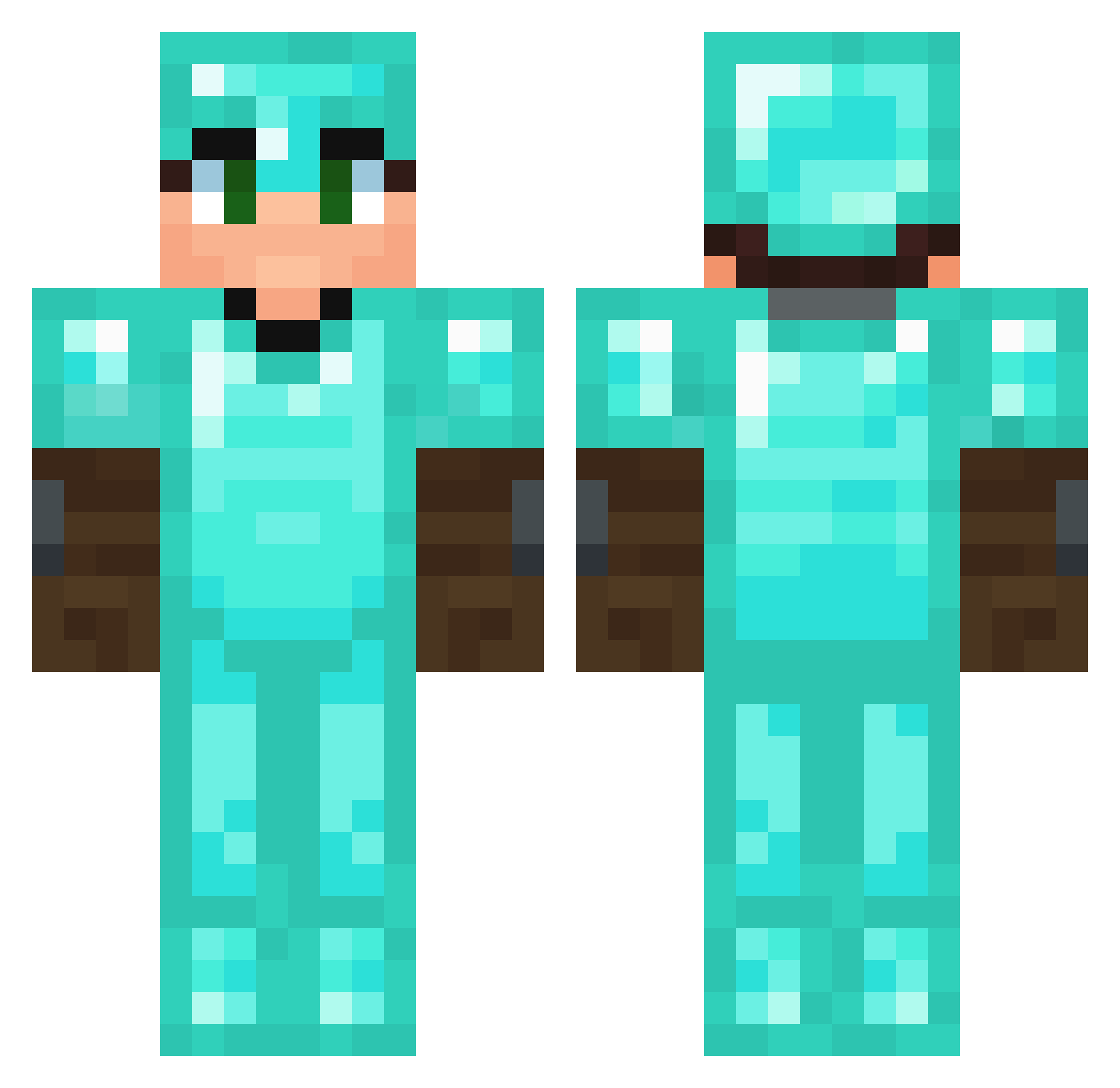 Gilad3007 Minecraft skin, front and back view