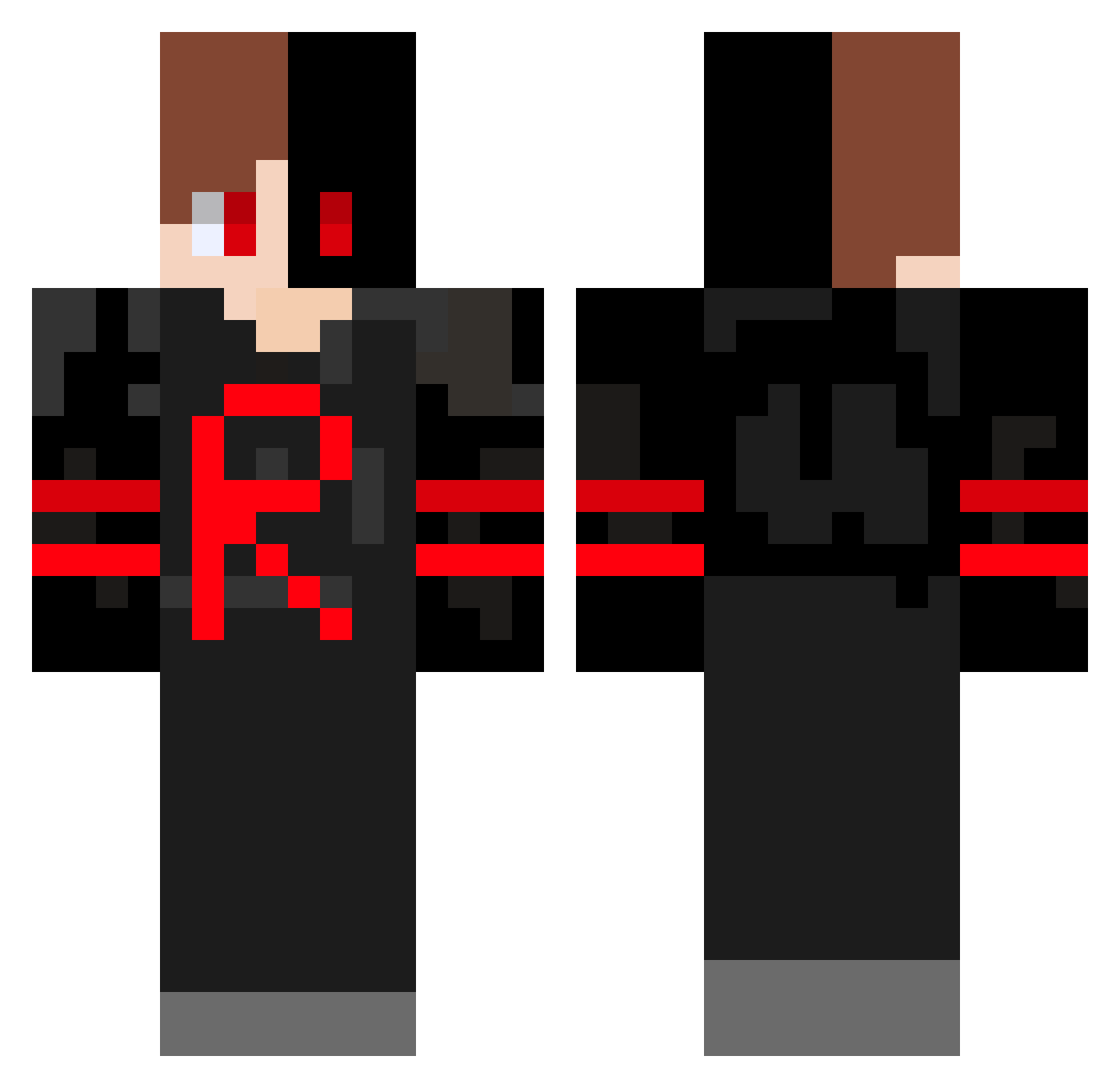 ralffzuf Minecraft skin, front and back view