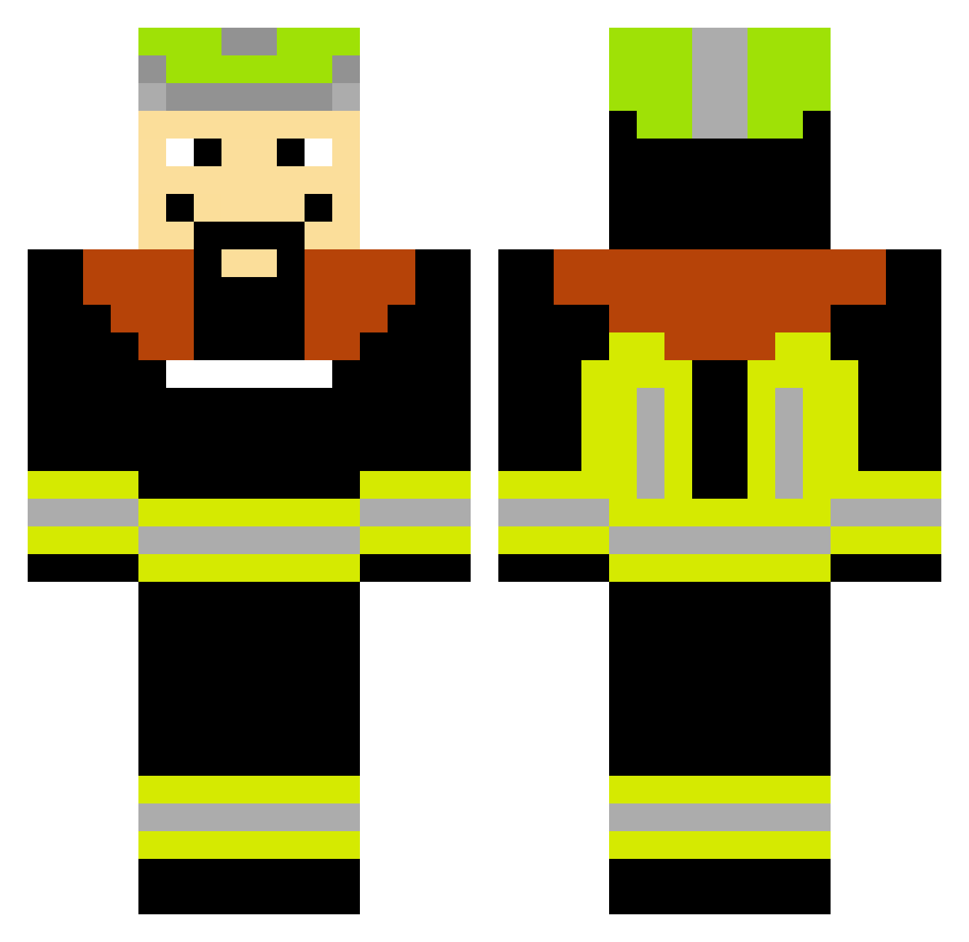 Orangensaft94 Minecraft skin, front and back view
