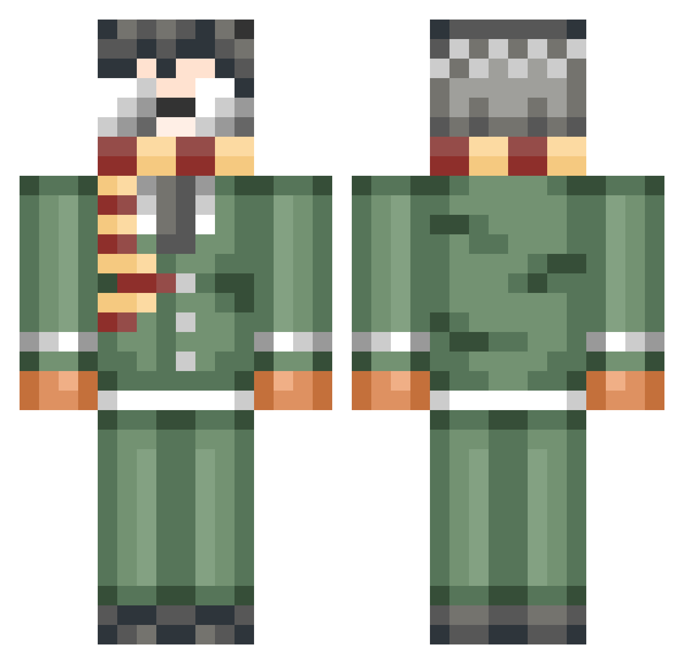 CONSTER4 Minecraft skin, front and back view