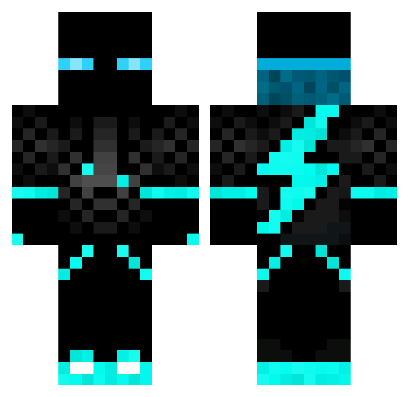 MrFaitt Minecraft skin, front and back view