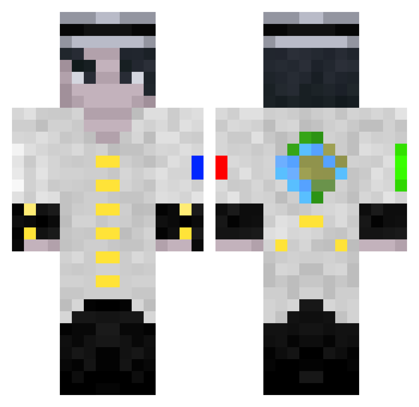 NathouxKujo Minecraft skin, front and back view