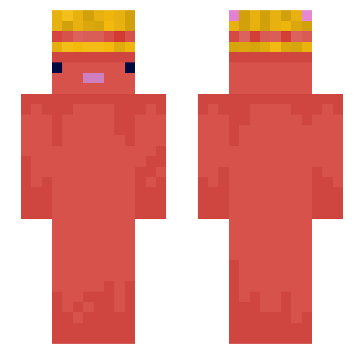 FlamebirdMC Minecraft skin, front and back view
