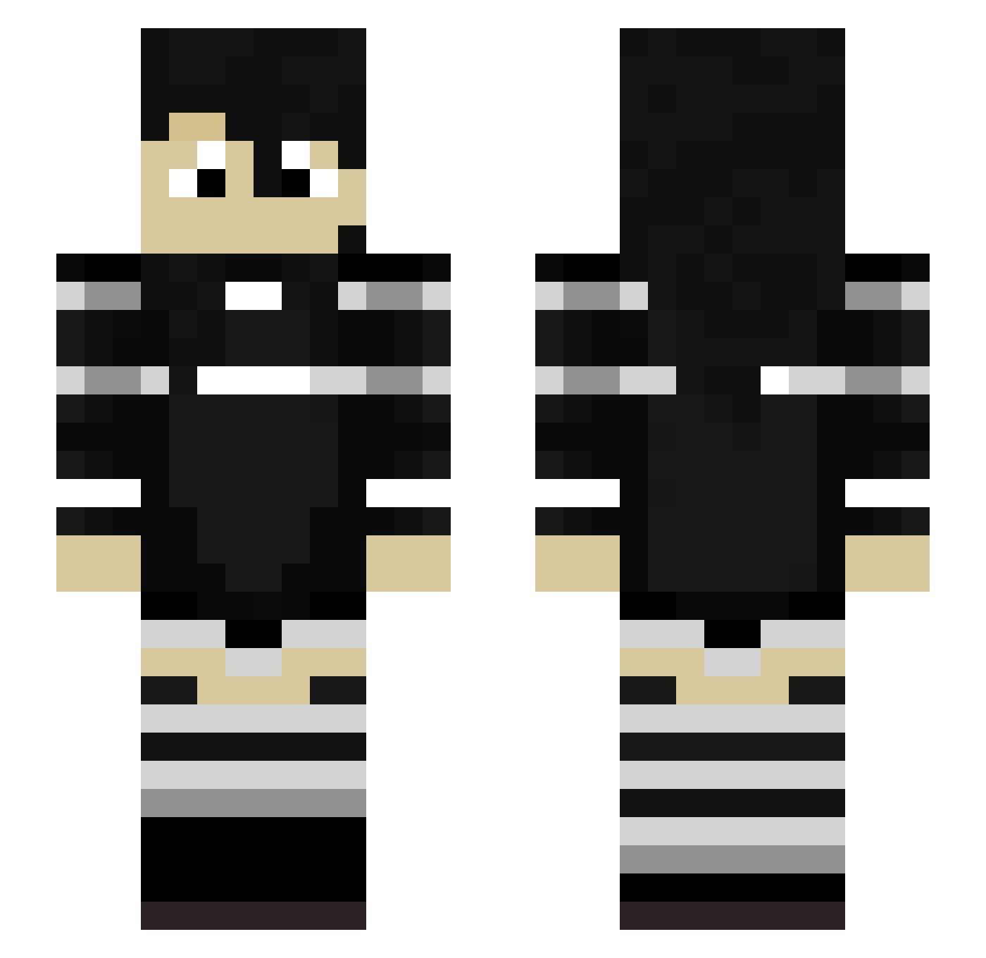 Urdalyvendmachin Minecraft skin, front and back view